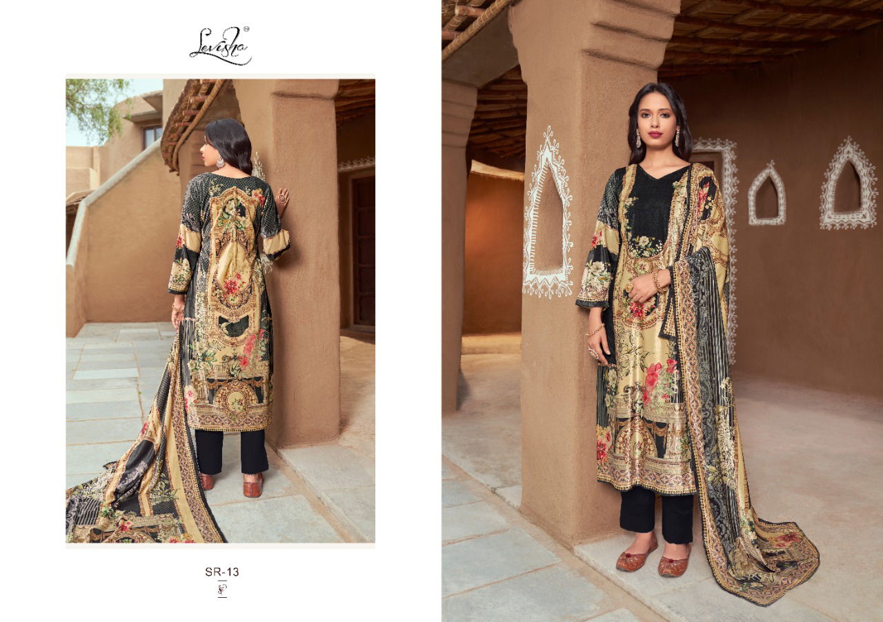 Levisha Shaira New Fancy Ethnic Wear Digital Printed Designer Dress Material Collection